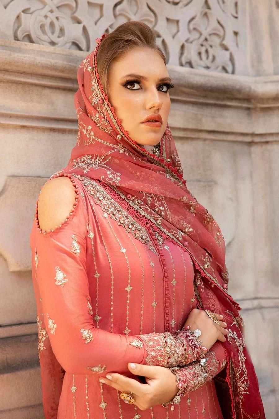 Maria b CST-809 Unstitched Embroidered Cotton Satin