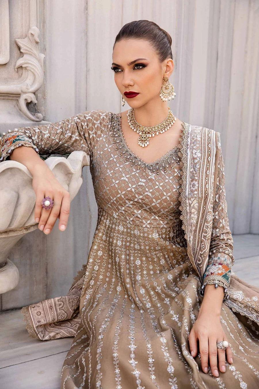 Maria b CST-810 Unstitched Embroidered Cotton Satin