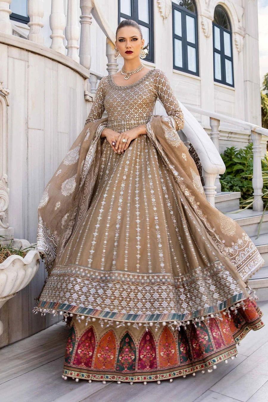 Maria b CST-810 Unstitched Embroidered Cotton Satin