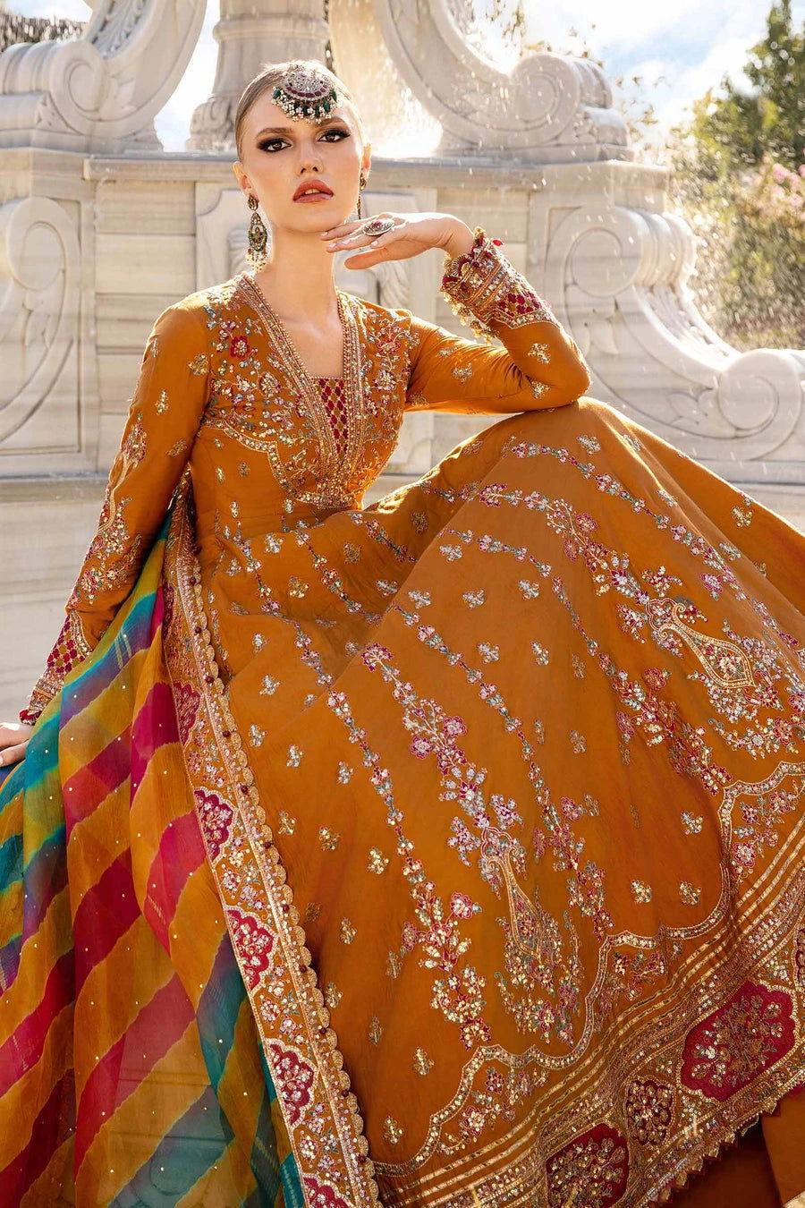 Maria b CST-812 Unstitched Embroidered Cotton Satin