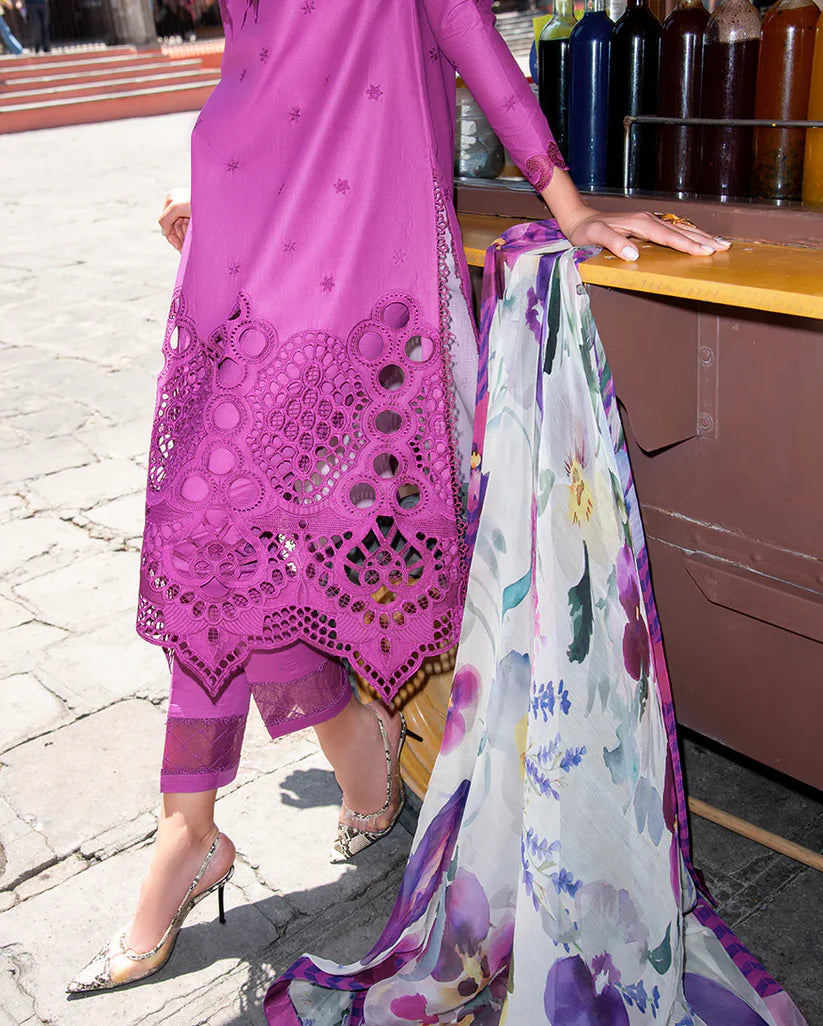 Hemline By Mushq - Embroidered Lawn 3 Piece stitched Suit (MARIEL)