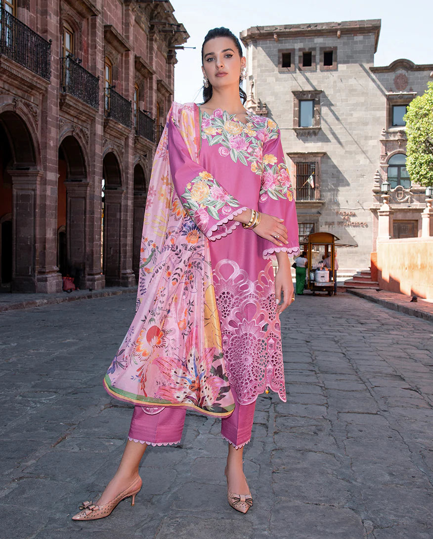 Hemline By Mushq - Embroidered Lawn 3 Piece Unstitched Suit (MEREDITH)