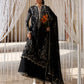 Hussain Rehar by Zun - Embroidered Lawn 3 Piece Unstitched Suit – Black (Meshki)