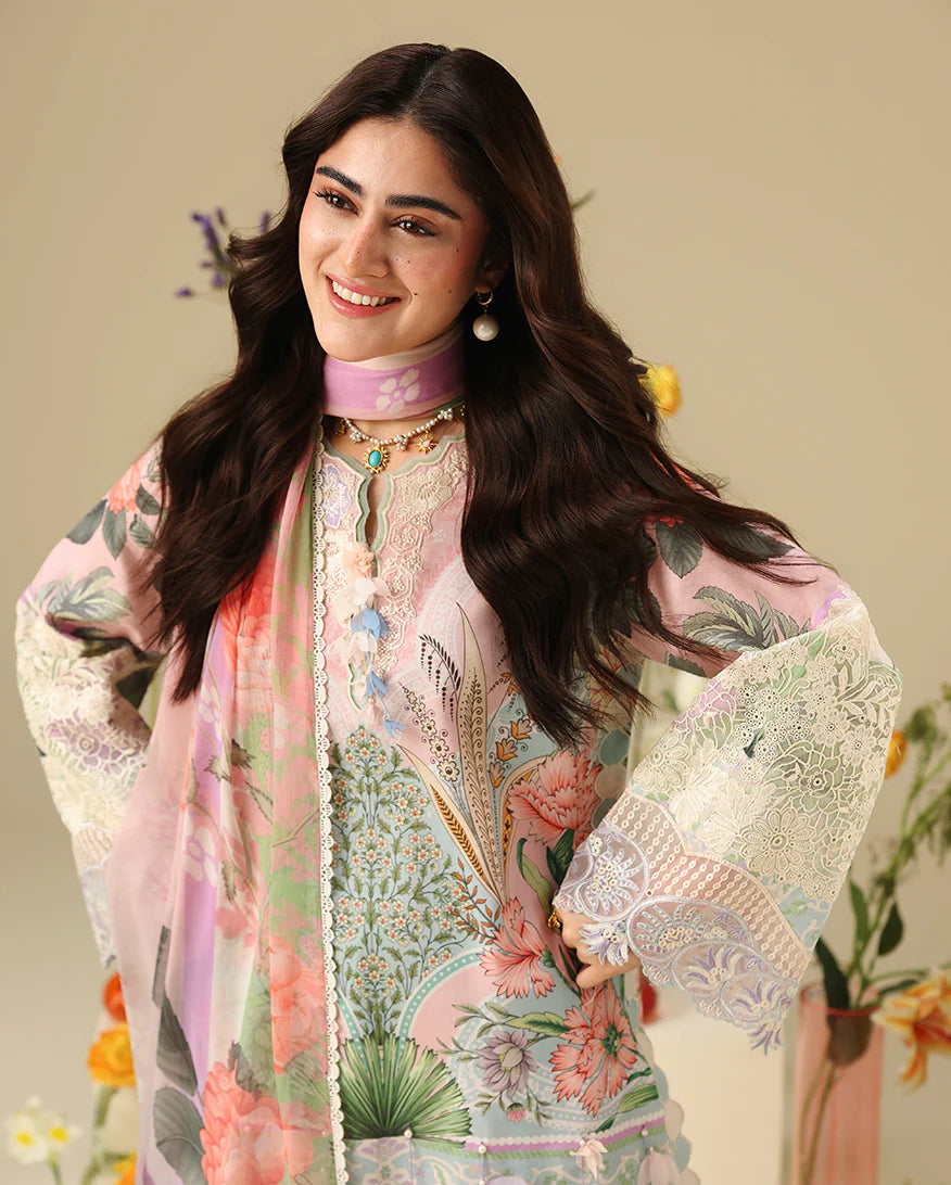 Mushq Soleil 3 Piece stitched Lawn Suit (Moonlit Dolce)