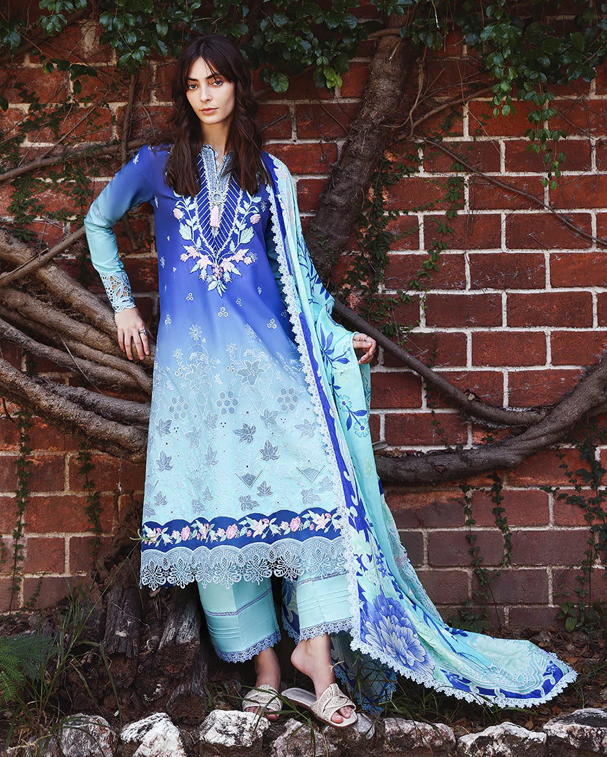 Mushq Solace Ombre Luxury Lawn 3 Piece Unstitched Suit (Moonlit Ease)
