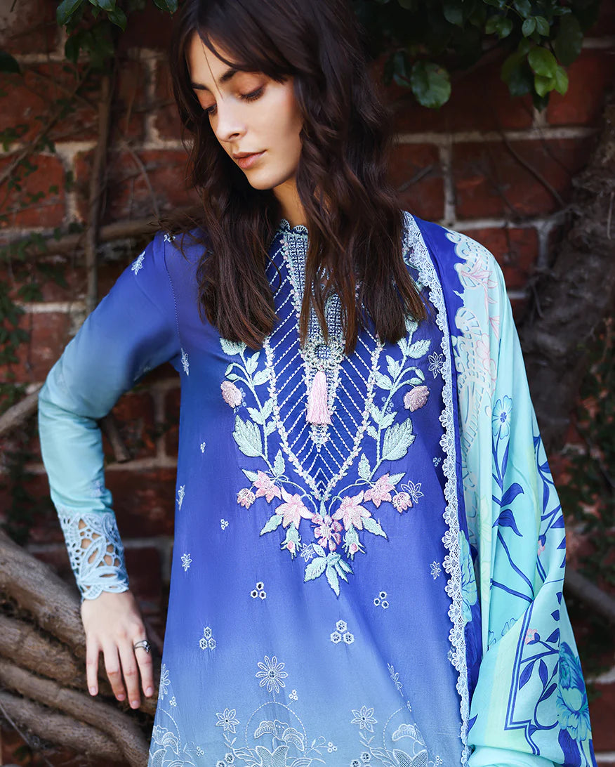Mushq Solace Ombre Luxury Lawn 3 Piece Unstitched Suit (Moonlit Ease)