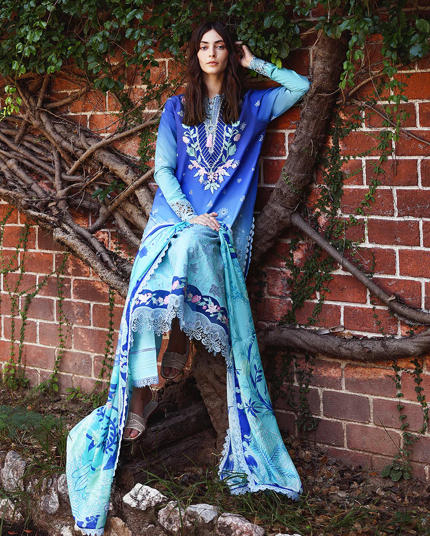Mushq Solace Ombre Luxury Lawn 3 Piece Unstitched Suit (Moonlit Ease)