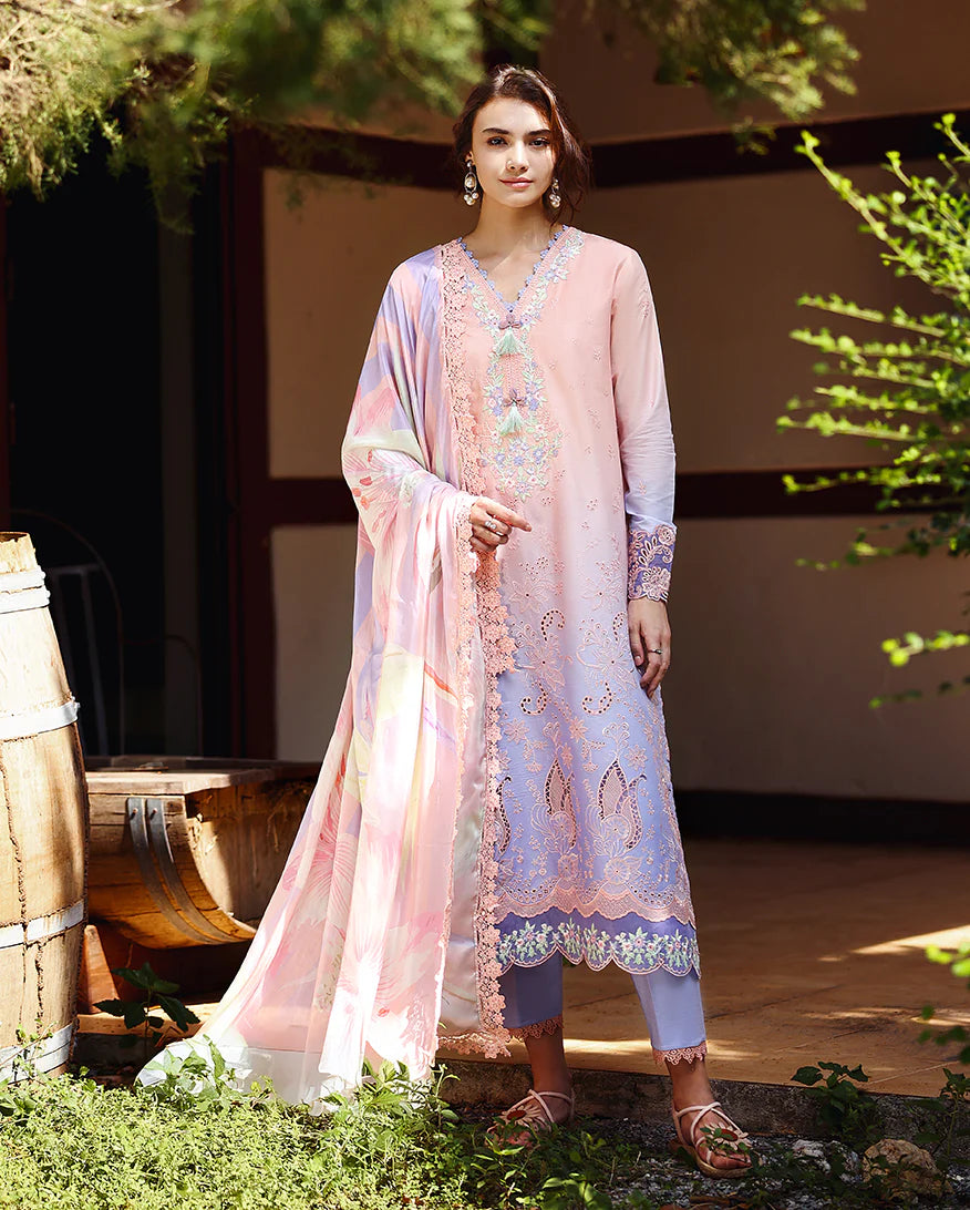 Mushq Solace Ombre Luxury Lawn 3 Piece Unstitched Suit (Morning Veil)