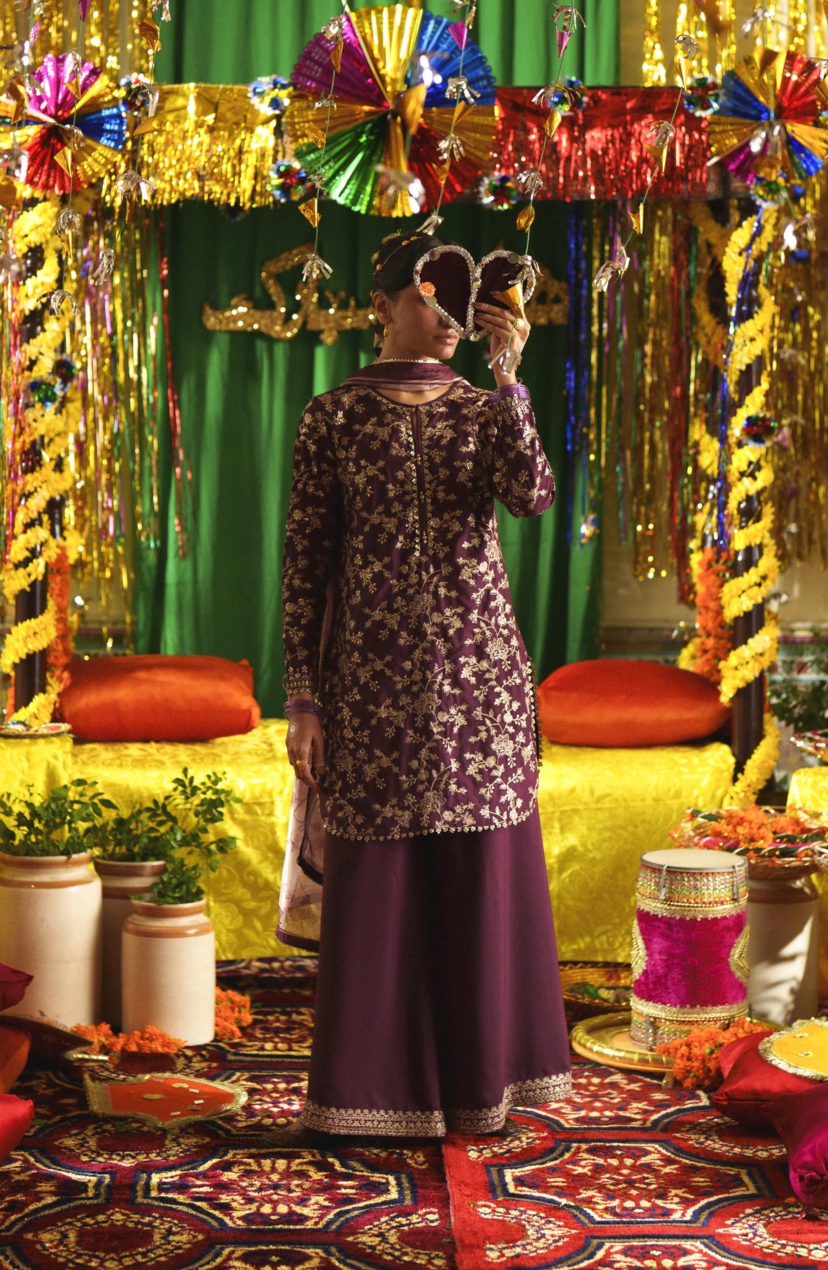 Casual Lite Mubarak Vol-1 Embroidered Silk Viscose Stitched 3-Piece Suit (Mahgul)