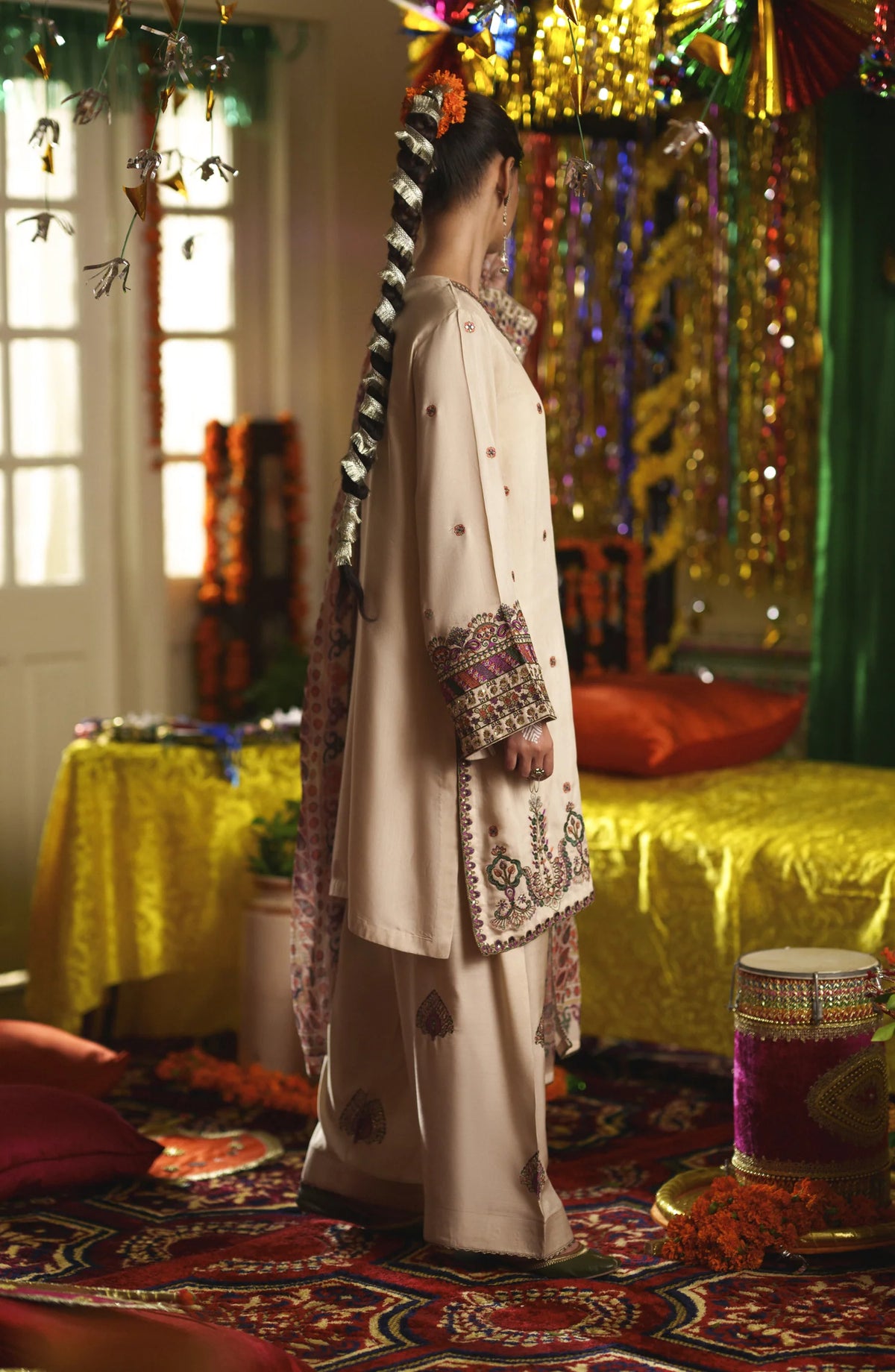 Casual Lite Mubarak Vol-1 Embroidered Silk Viscose Stitched 3-Piece Suit (Sehar)