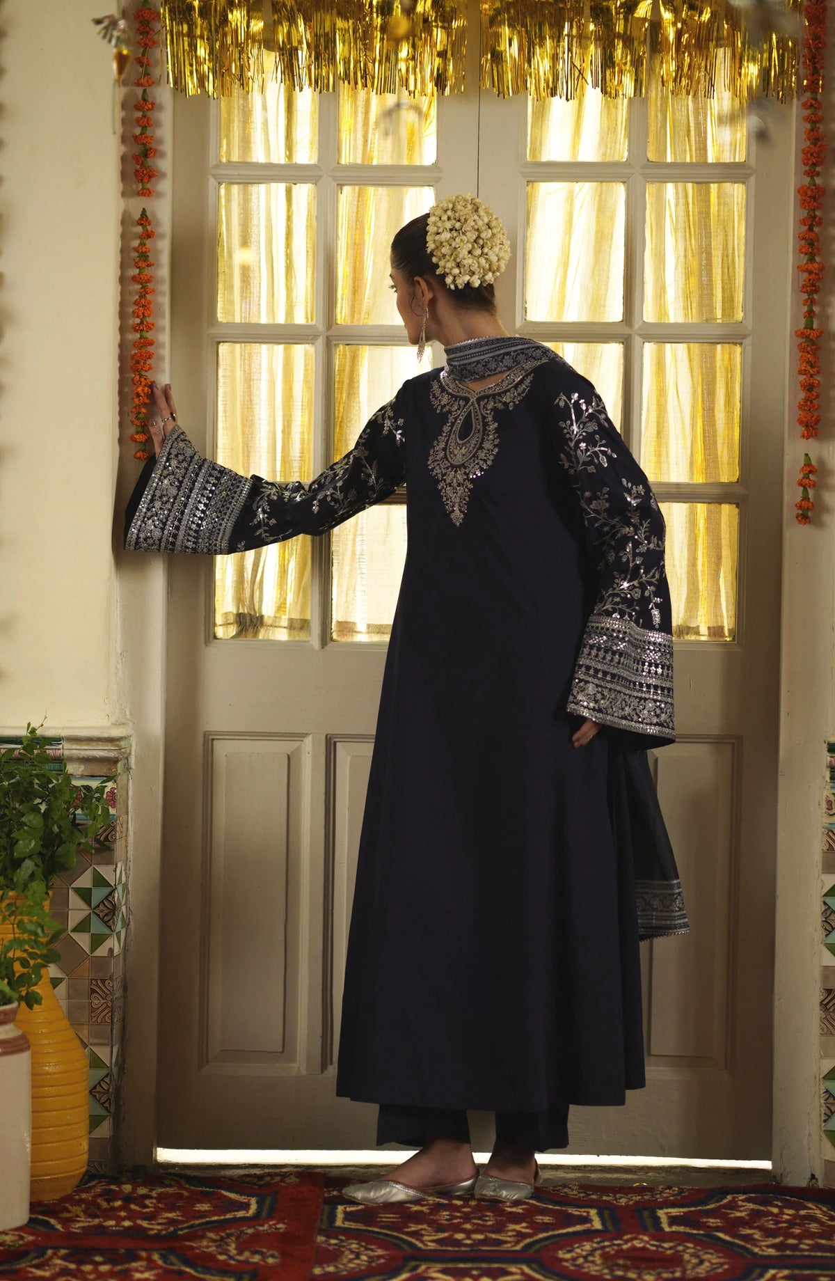 Casual Lite Mubarak Vol-1 Embroidered Silk Viscose Stitched 3-Piece Suit (Sitara)