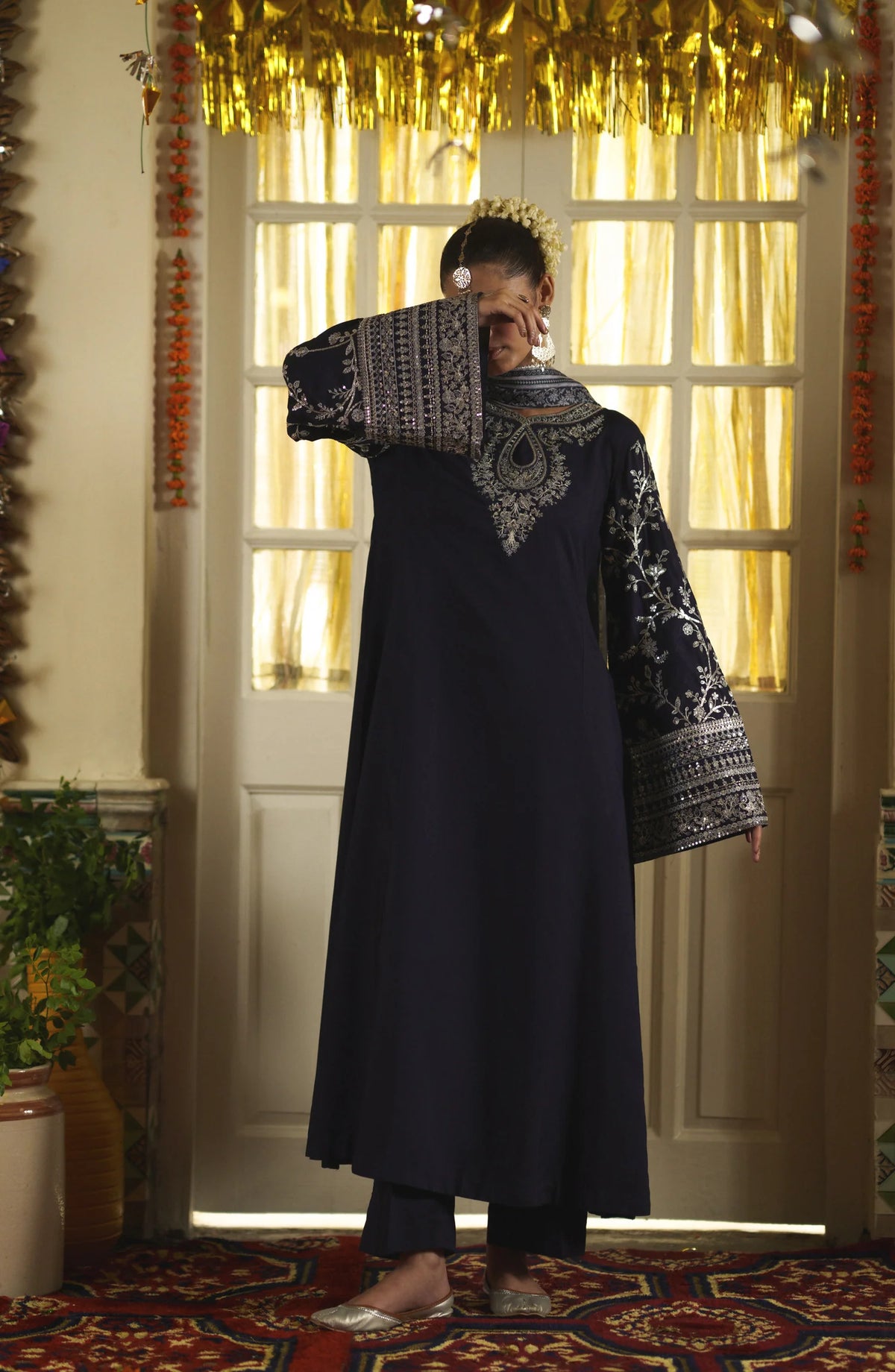 Casual Lite Mubarak Vol-1 Embroidered Silk Viscose Stitched 3-Piece Suit (Sitara)