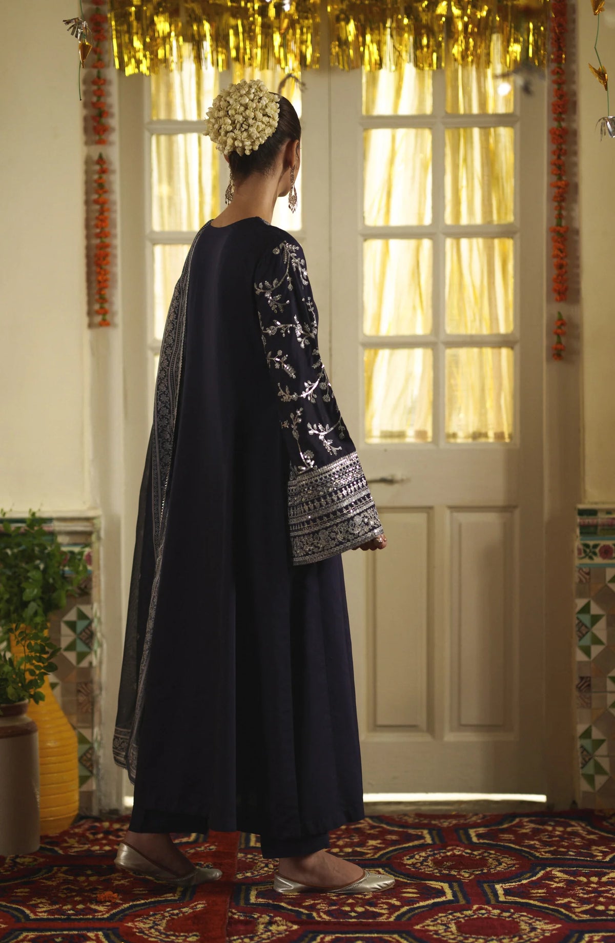 Casual Lite Mubarak Vol-1 Embroidered Silk Viscose Stitched 3-Piece Suit (Sitara)