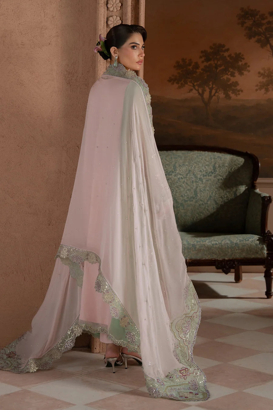 Nureh by Amaya Embroidered Chiffon Unstitched 3-Piece Suit (AM-43)