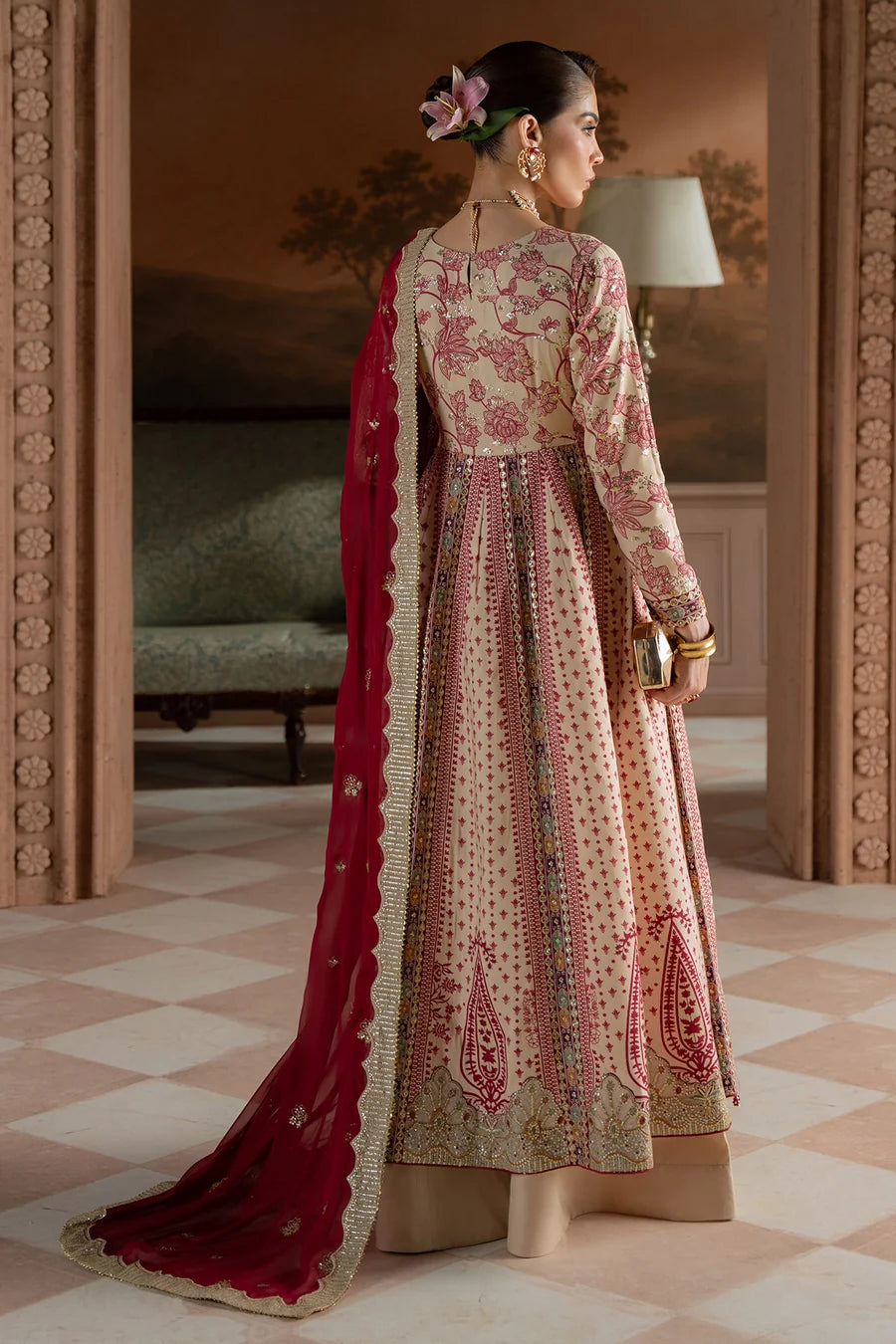 Nureh by Amaya Embroidered Chiffon Unstitched 3-Piece Suit (AM-46)