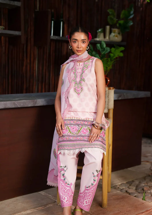 Laanem by Saira Rizwan stitched Embroidered Lawn 3 Piece Suit (AZURA-B)