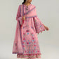 Hussain Rehar by Zun - Embroidered Lawn 3 Piece Unstitched Suit – Pink (Pembe)