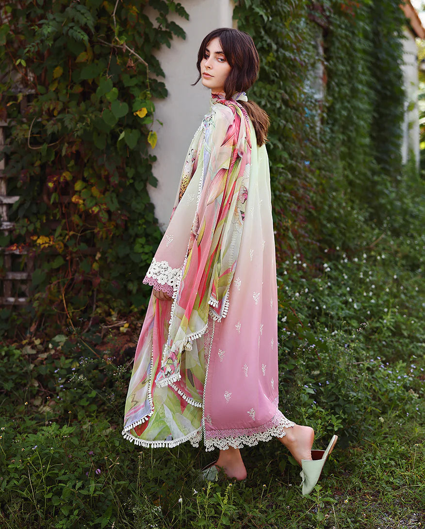 Mushq Solace Ombre Luxury Lawn 3 Piece Unstitched Suit (Petal Pull)