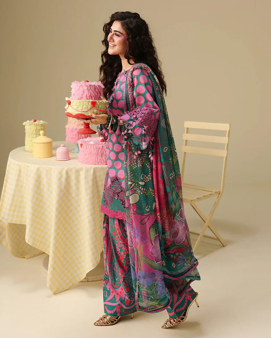 Mushq Soleil 3 Piece stitched Lawn Suit (Petal Sonata)