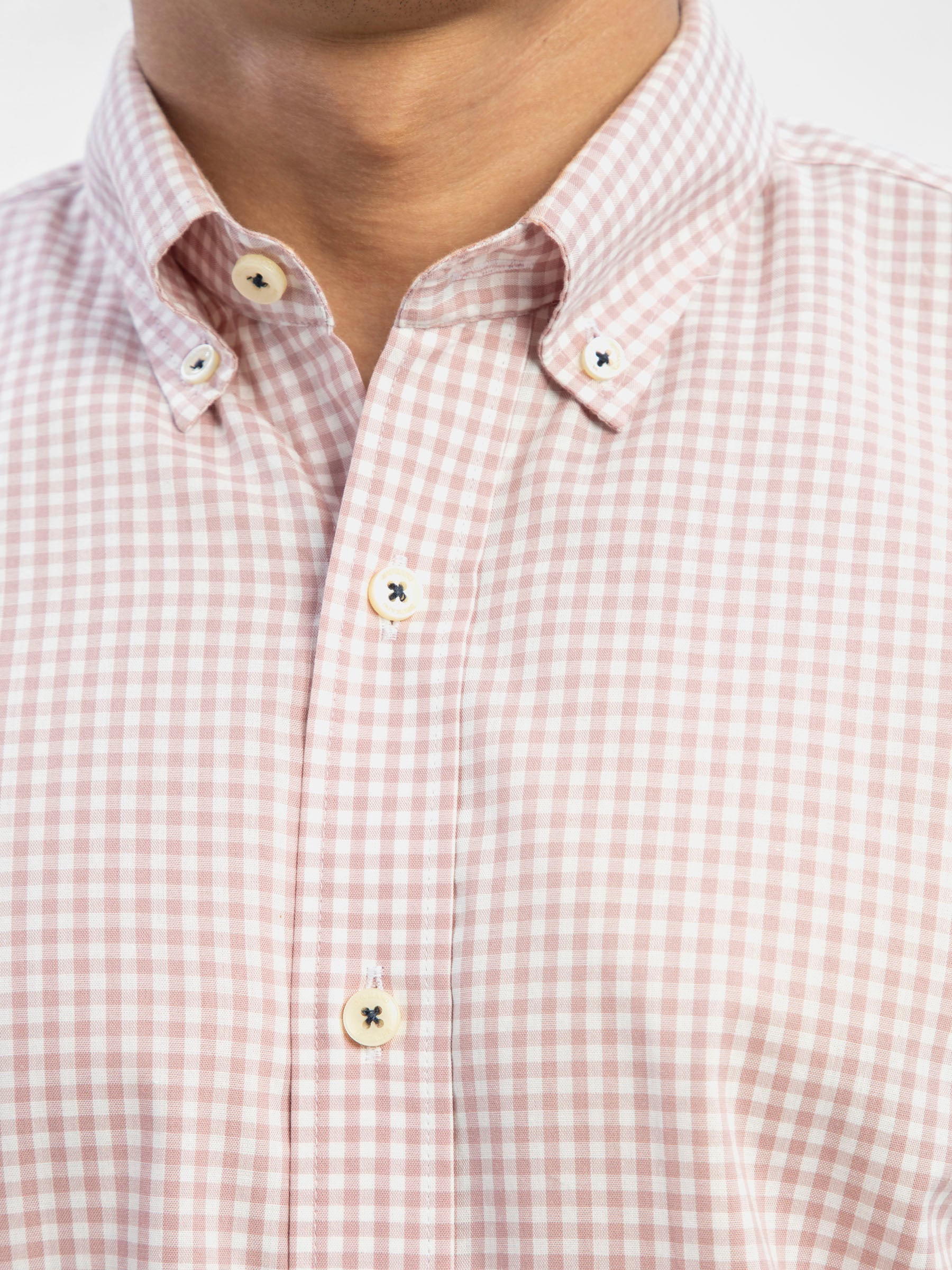 Pink 3512 Gingham Button Down Shirt SS2024