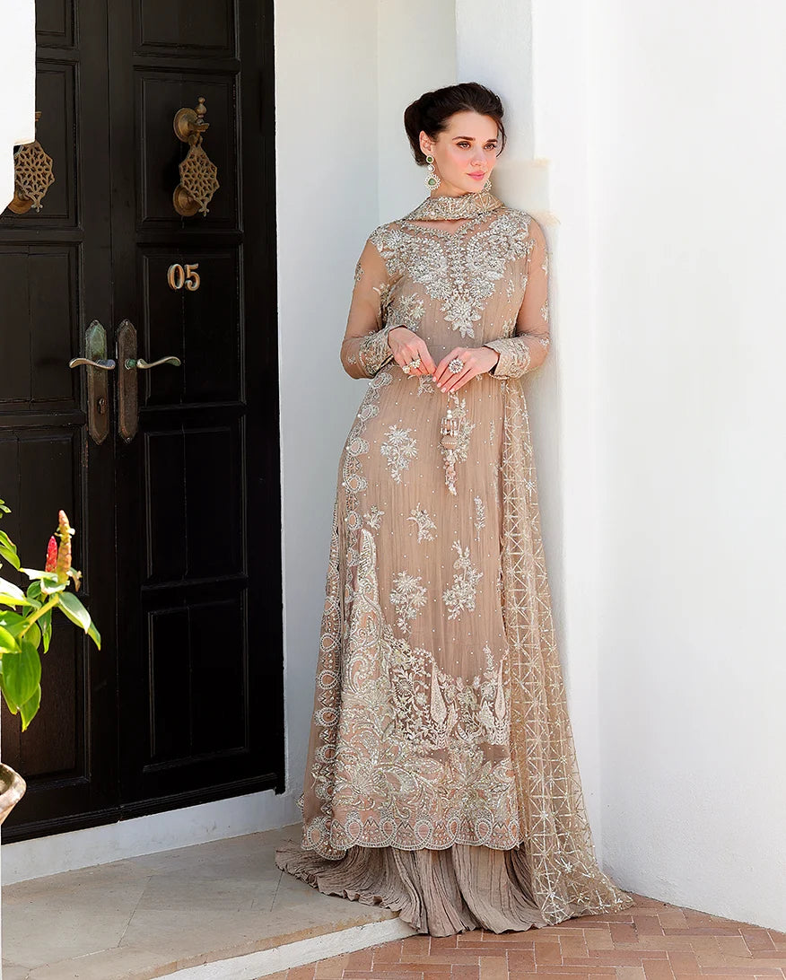 Mushq Bachelorette Chiffon Embroidered 3-Piece Unstitched Suit (Pretty Rebel)