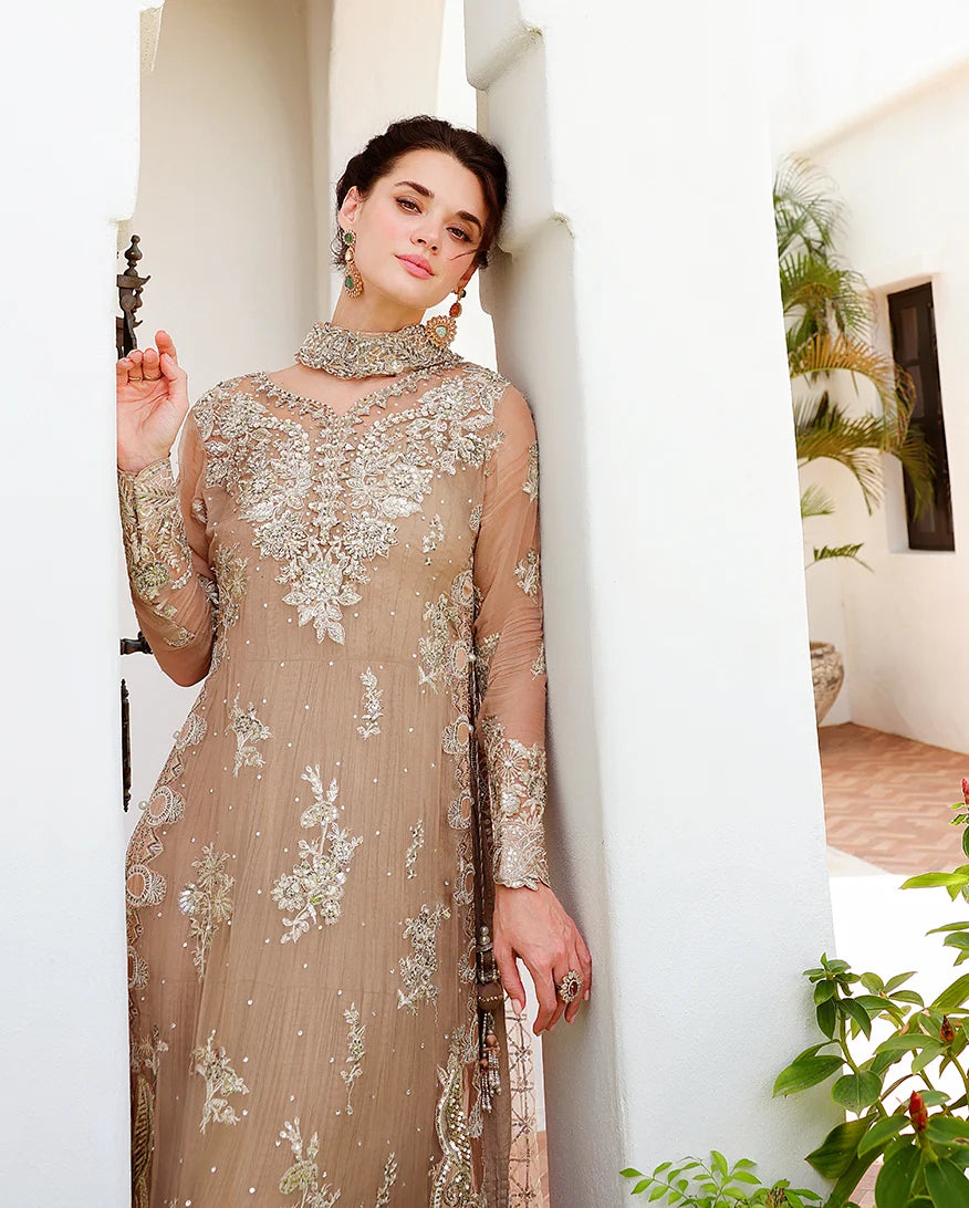 Mushq Bachelorette Chiffon Embroidered 3-Piece Unstitched Suit (Pretty Rebel)