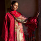 Hussain Rehar by Zun - Embroidered Lawn 3 Piece Unstitched Suit – Red (Qermez)
