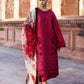 Hussain Rehar by Zun - Embroidered Lawn 3 Piece Unstitched Suit – Red (Qermez)