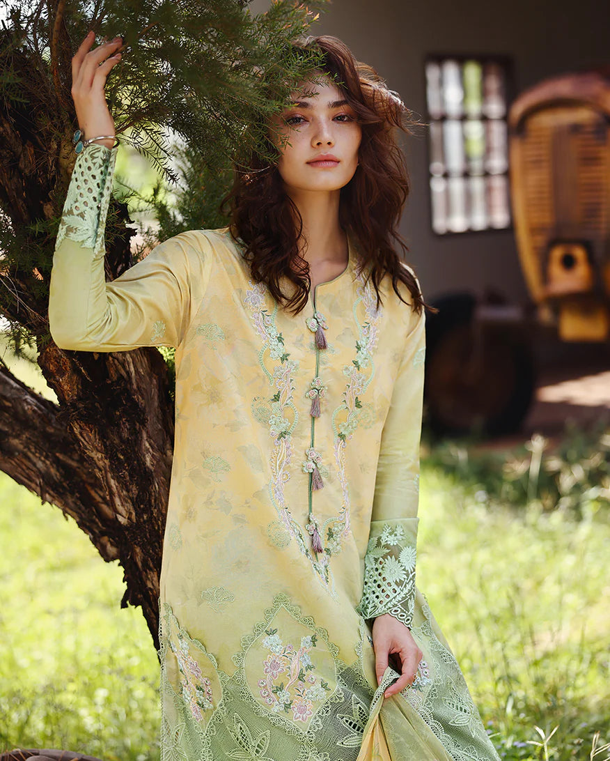 Mushq Solace Ombre Luxury Lawn 3 Piece Unstitched Suit (Quiet Bloom)