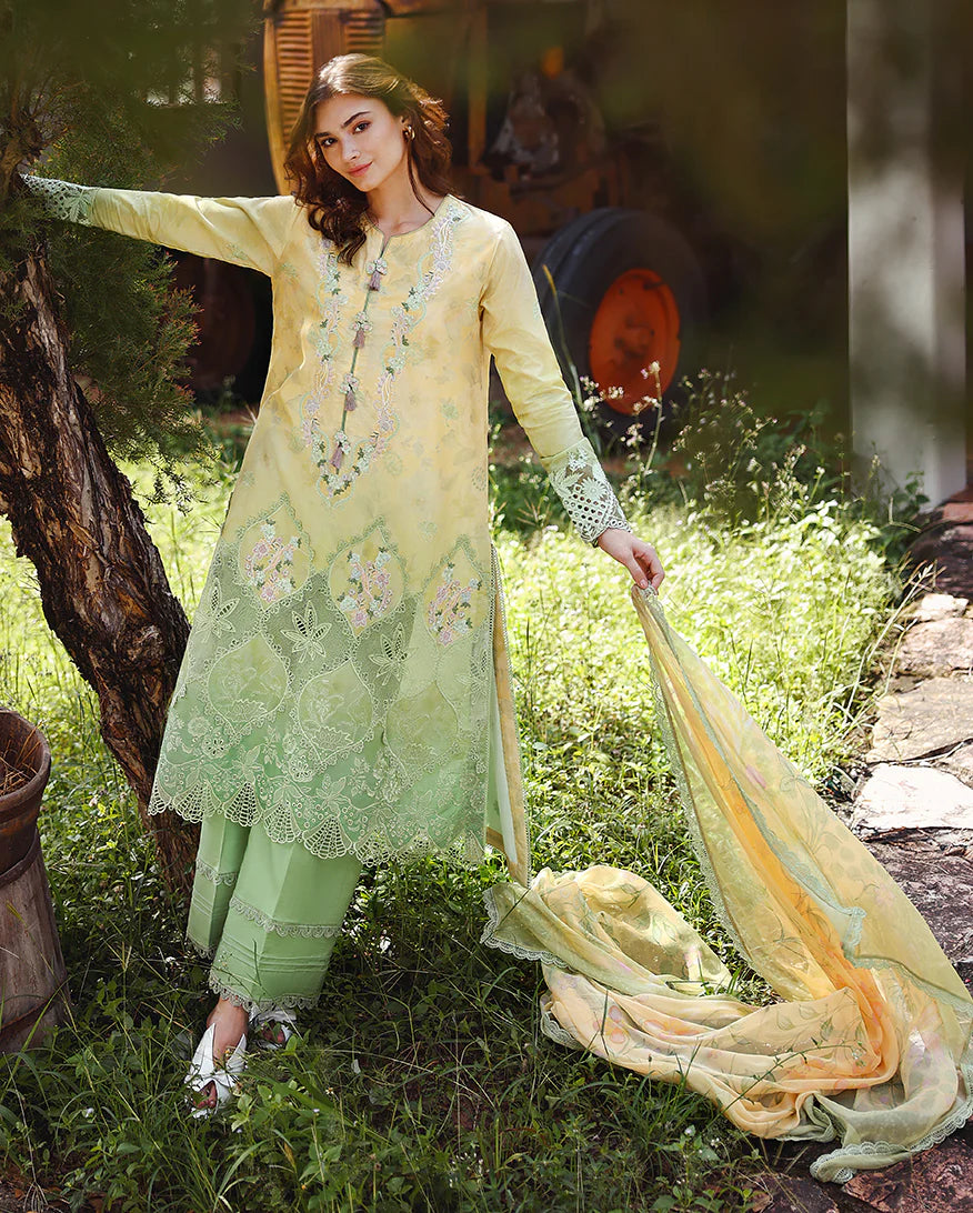 Mushq Solace Ombre Luxury Lawn 3 Piece Unstitched Suit (Quiet Bloom)