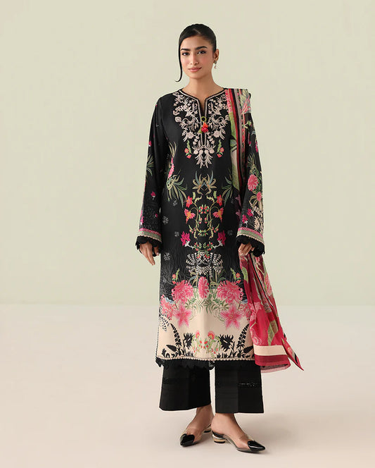 Roheenaz Rosette 3-Piece stitched Lawn Suit (Radiant Noon)