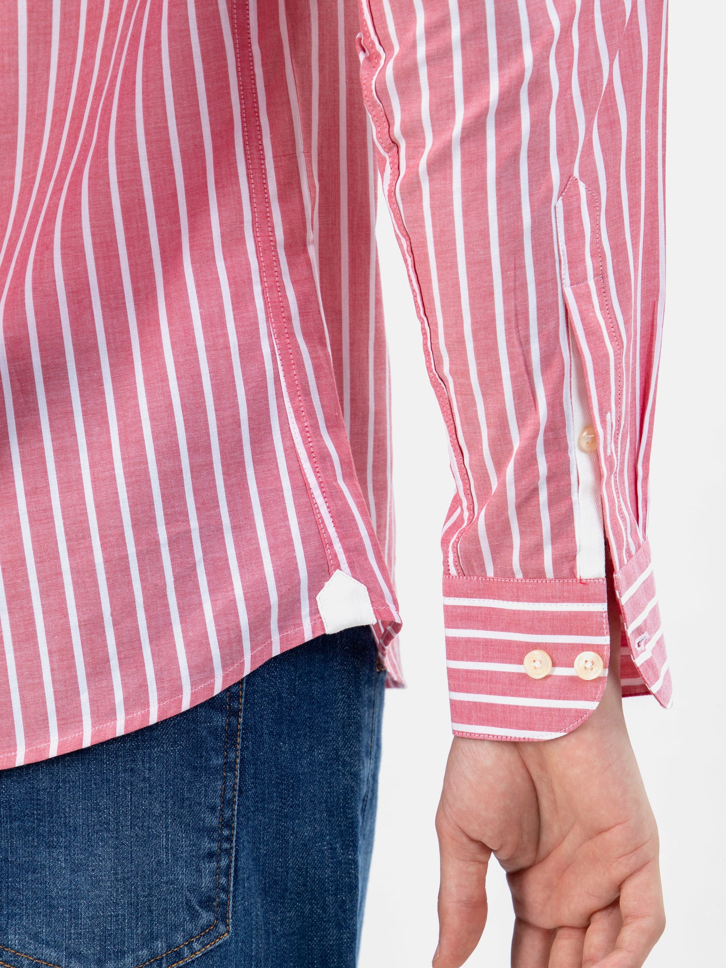 Red 3324 Light Weight Striped Shirt SS2024