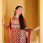 Mushq Bachelorette Chiffon Embroidered 3-Piece Unstitched Suit (Rose Romance)