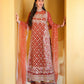 Mushq Bachelorette Chiffon Embroidered 3-Piece Unstitched Suit (Rose Romance)