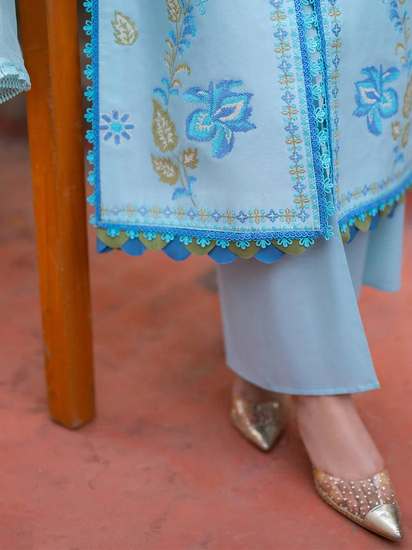 Inlays Mahnur – Embroidered Lawn 3 Piece Unstitched Suit with Chiffon Dupatta (ST-02)