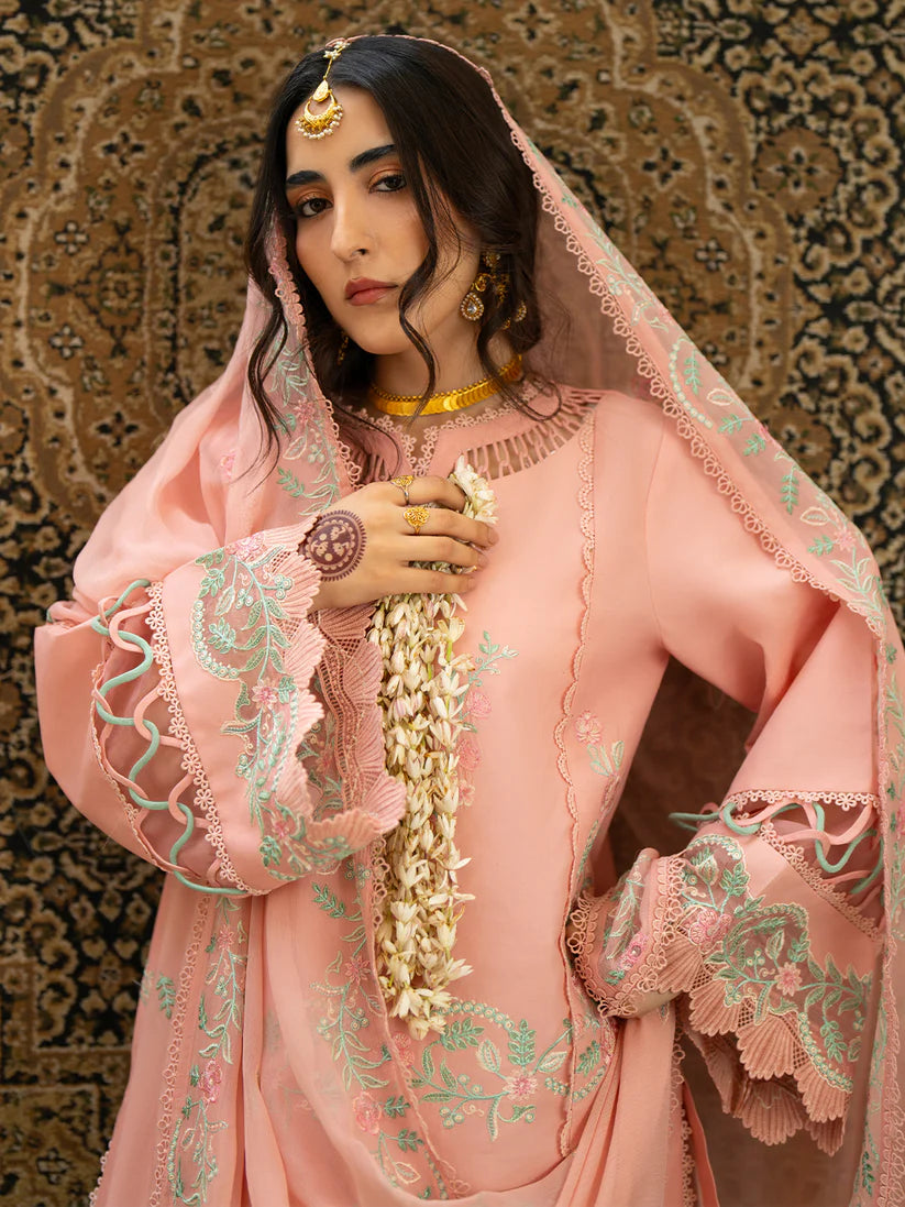 Inlays Mahnur – Embroidered Lawn 3 Piece Unstitched Suit with Chiffon Dupatta (ST-05)
