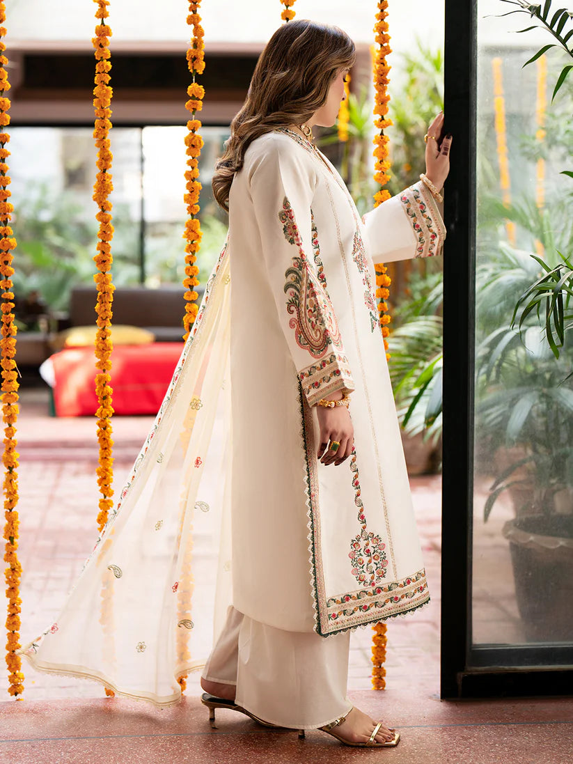 Inlays Mahnur – Embroidered Lawn 3 Piece Unstitched Suit with Chiffon Dupatta (ST-07)