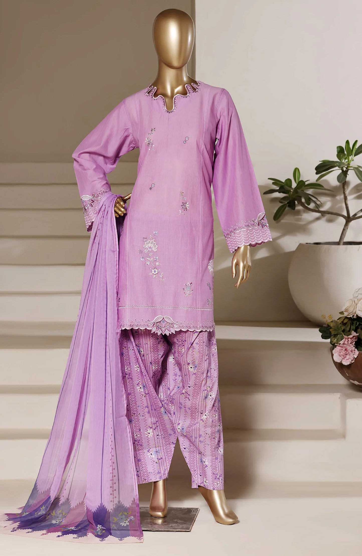 Sadabahar Eclair Embroidered Lawn Stitched 3 Piece Suit