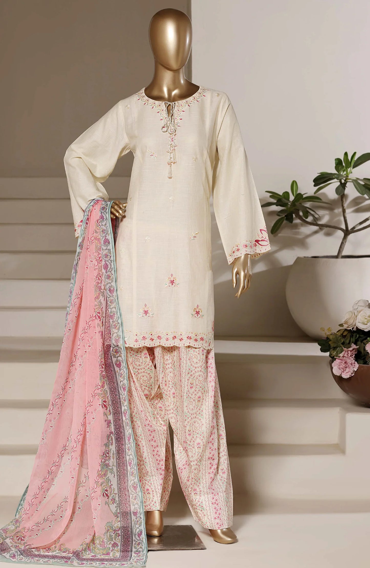 Sadabahar Eclair Embroidered Lawn Stitched 3 Piece Suit
