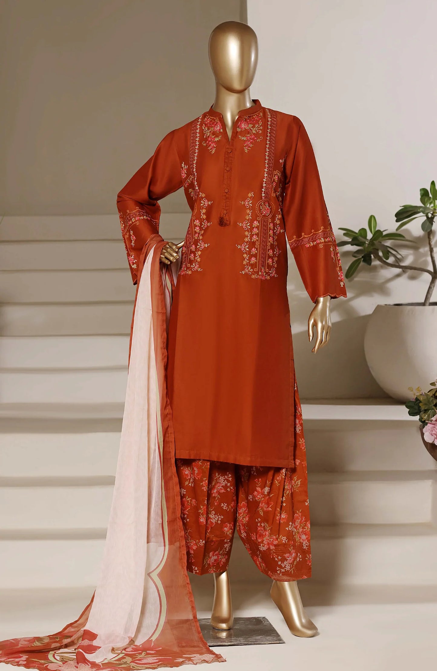 Sadabahar Eclair Embroidered Lawn Stitched 3 Piece Suit