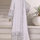 Sadabahar Luxury Embroidered Formal Stitched 3 Piece Suit – D-08 (Silver)