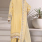 Sadabahar Luxury Embroidered Formal Stitched 3 Piece Suit – D-07 (Yellow)
