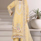 Sadabahar Luxury Embroidered Formal Stitched 3 Piece Suit – D-07 (Yellow)