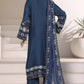 Sadabahar Luxury Embroidered Formal Stitched 3 Piece Suit – D-03 (Blue)