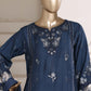 Sadabahar Luxury Embroidered Formal Stitched 3 Piece Suit – D-03 (Blue)