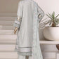 Sadabahar Luxury Embroidered Formal Stitched 3 Piece Suit – D-01 (Grey)