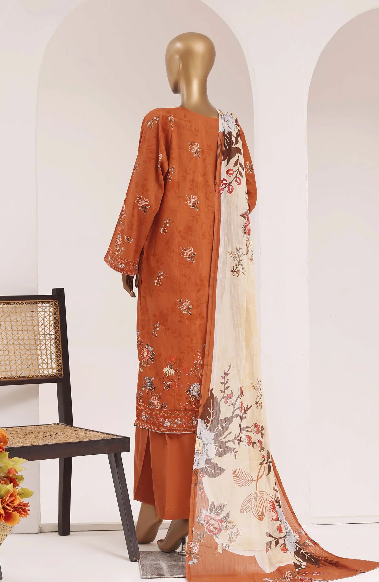 Sadabahar Printed Lawn Vol -10 Stitched 3 Piece Suit (D-09)