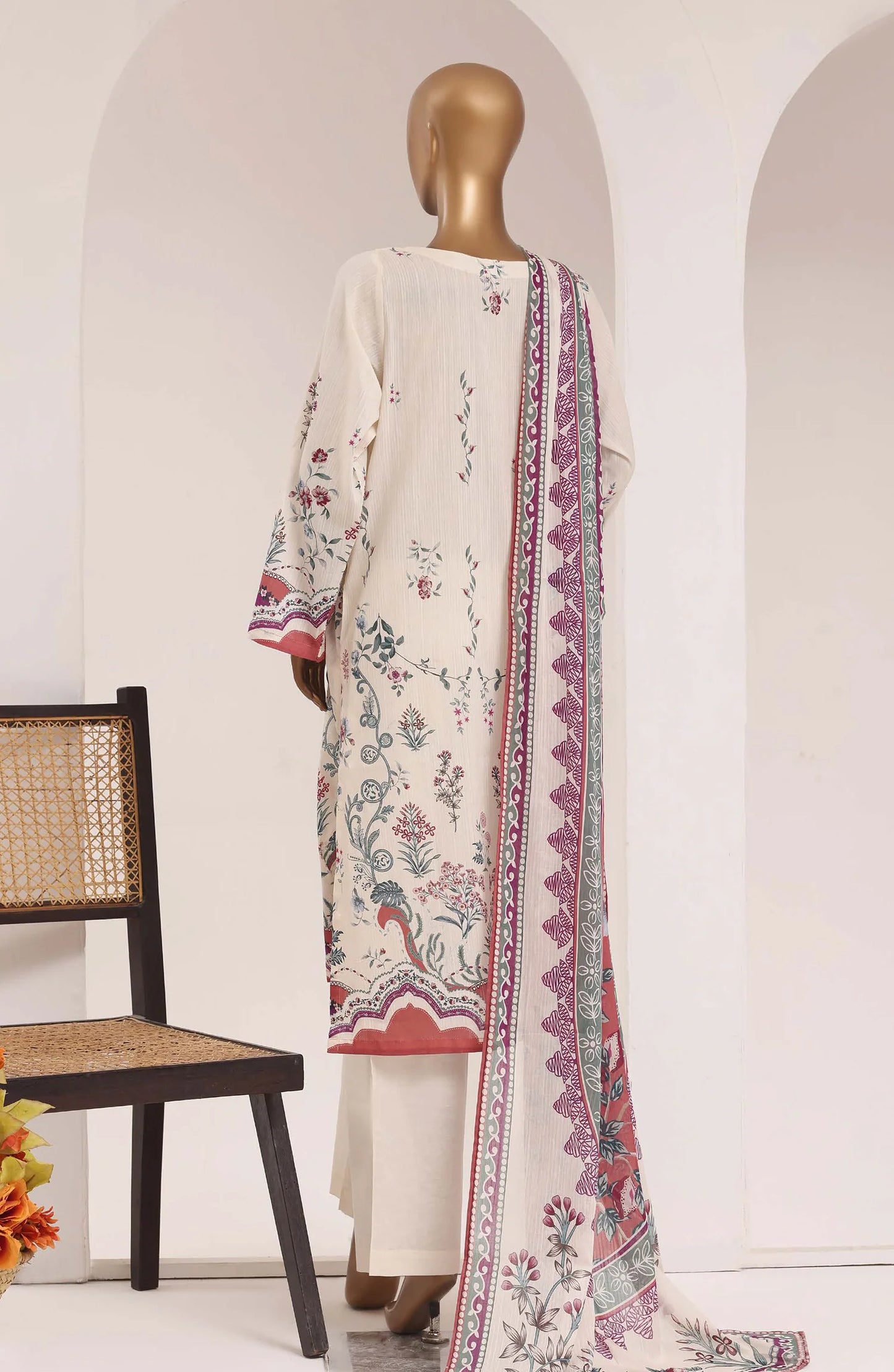 Sadabahar Printed Lawn Vol -10 Stitched 3 Piece Suit (D-08)