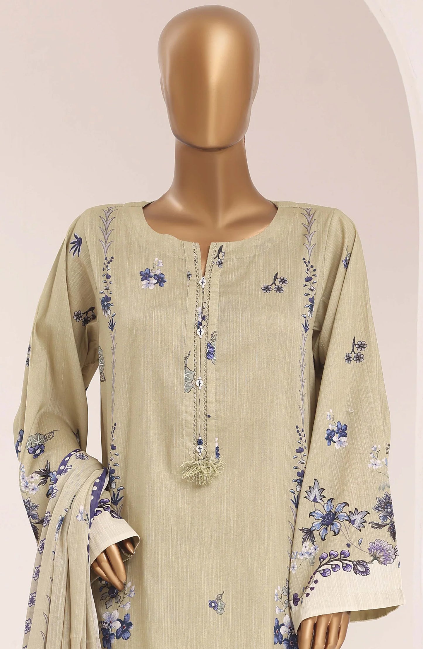 Sadabahar Printed Lawn Stitched 3 Piece Suit (D-06)