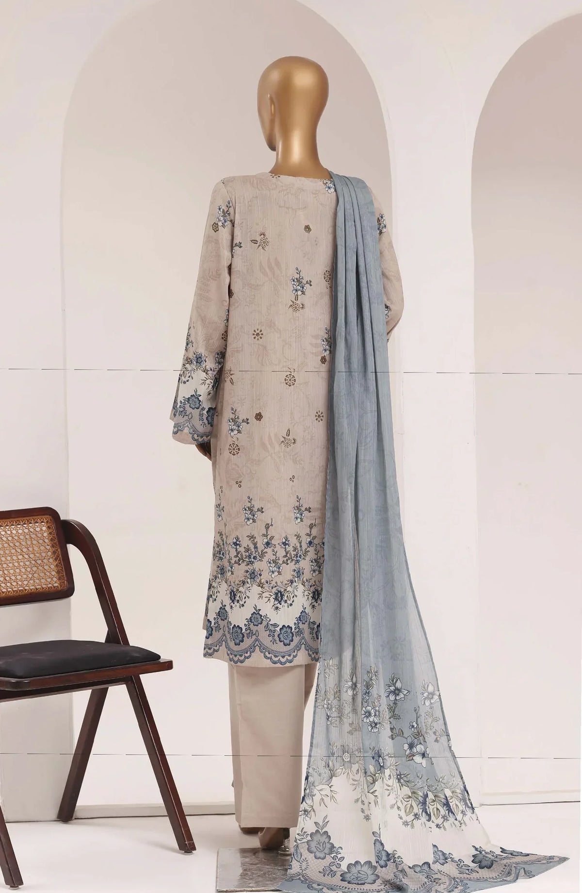 Sadabahar Printed Lawn Vol -10 Stitched 3 Piece Suit (D-04)